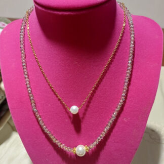 Κολιέ με αλυσίδα και χάντρες...